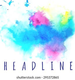 Bright multicolored blob background for Summer Design. Abstract vector, bright drawing sketch illustration