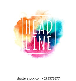 Bright multicolored blob banner for Summer Fun Design. Abstract vector, bright drawing sketch illustration