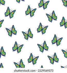 Bright multicolored butterflies seamless pattern. Wallpaper, background, children party, craft paper, scrapbooking