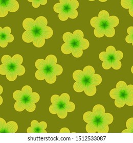 Bright multicolored floral seamless pattern. Repeat abstract botanical pattern. Vector illustration.