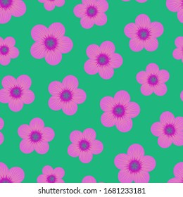 Bright multicolored floral seamless pattern. Repeat abstract botanical pattern. Vector illustration.