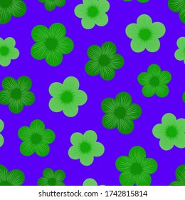 Bright multicolored floral seamless pattern. Repeat abstract botanical pattern. Vector illustration.