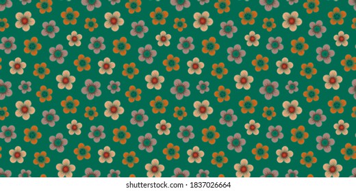 Patrón luminoso multicolor floral sin fisuras. Repetir el patrón botánico abstracto. Ilustración vectorial.