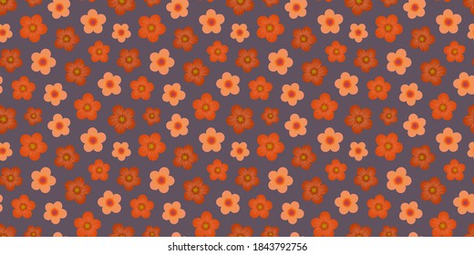 Patrón luminoso multicolor floral sin fisuras. Repetir el patrón botánico abstracto. Ilustración vectorial.