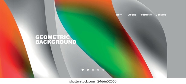 Bright multicolored geometric abstract shapes. Minimal trendy simplicity concept. Modern overlapping forms