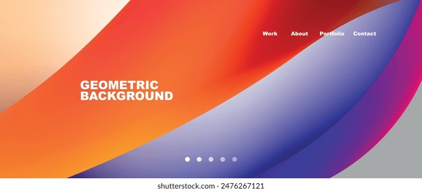 Bright multicolored geometric abstract shapes. Minimal trendy simplicity concept. Modern overlapping forms