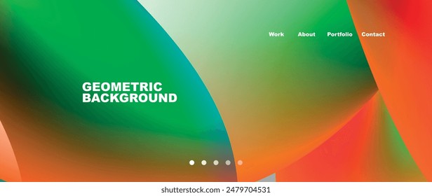 Bright multicolored geometric abstract shapes. Minimal trendy simplicity concept. Modern overlapping forms
