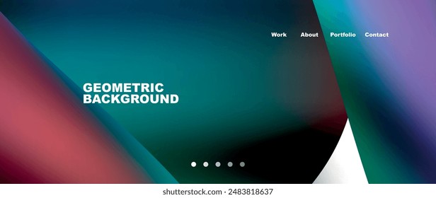 Bright multicolored geometric abstract shapes. Minimal trendy simplicity concept. Modern overlapping forms
