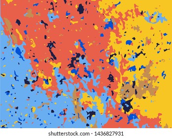 Bright multicolored grunge background. Modern design for printing on wrapper, posters, Wallpaper, decoration, covers, banners, social media. Scalable vector graphics