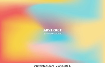 Fondo holográfico multicolor brillante. Abstractas colorido vibrante gradiente líquido Anuncio creativo. Fondo minimalista de gradación de color de mezcla suave borrosa. Ilustración vectorial.