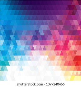 Bright multicolored light vector geometric layout. Triangular pattern with gradient. textured drawing can be used as a background