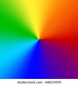 Bright multicolored radial background with rainbow colors.