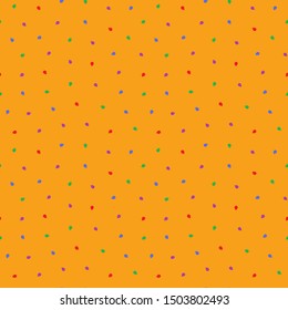 Bright multicolored seamless pattern with tiny berries. Repeat abstract speckled pattern. Vector illustration.