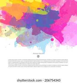bright multicolored vector watercolor background handy for any project where a platter of colour makes the difference color coloration water innocent star texture child colourful conceptual background