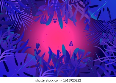 bright mysterious rain forest, the magic of the sun