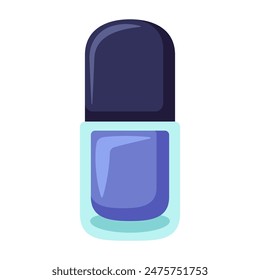 Bright nail polish. Gel polish for manicure in a bottle. Cartoon flat clipart