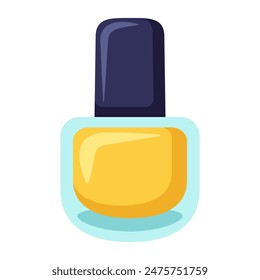 Bright nail polish. Gel polish for manicure in a bottle. Cartoon flat clipart