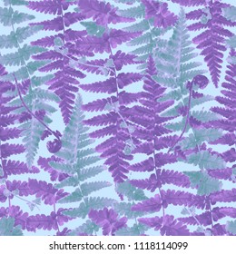A bright natural pattern. Thickets of forest fern. Creative packaging, tiles, wallpaper