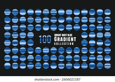 Bright Navy Blue 100 Gradient Swatches