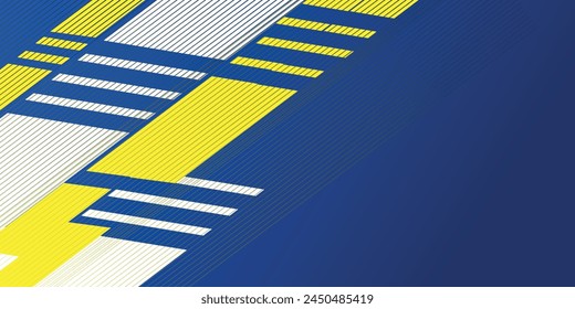 Bright navy blue dynamic abstract vector background with diagonal lines