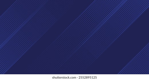 Bright navy blue dynamic abstract vector background with diagonal lines. Trendy classic color of 2020. 3d cover of business presentation banner for sale event