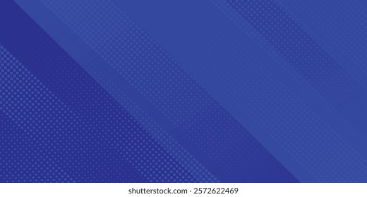 Bright navy blue dynamic abstract vector background with diagonal lines. Trendy classic color of 2020. 3d cover of business presentation banner for sale event night party.