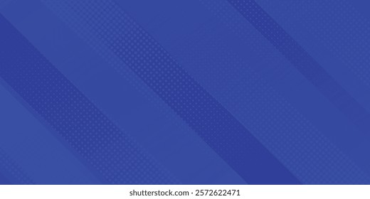 Bright navy blue dynamic abstract vector background with diagonal lines. Trendy classic color of 2020. 3d cover of business presentation banner for sale event night party.