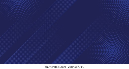 Bright navy blue dynamic abstract vector background with diagonal lines. Trendy classic color of 2020. 3d cover of business presentation banner for sale event