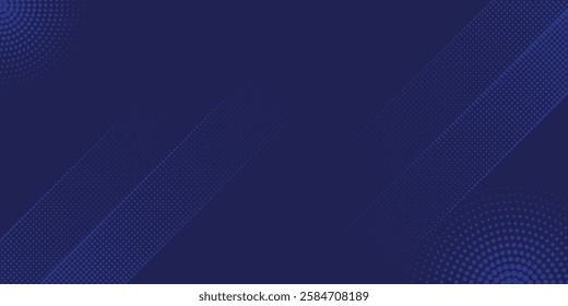 Bright navy blue dynamic abstract vector background with diagonal lines. Trendy classic color of 2020. 3d cover of business presentation banner for sale event