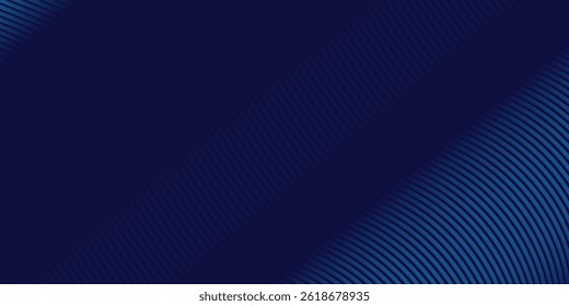 Bright navy blue dynamic abstract vector background with diagonal lines. Trendy classic color of 2020. 3d cover of business presentation banner for sale event