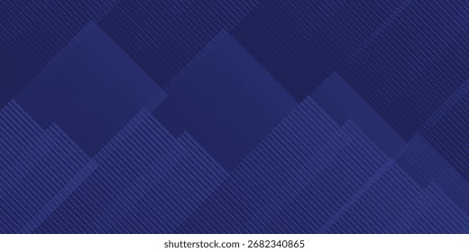 Fondo de Vector abstracto dinámico azul marino brillante con líneas diagonales. Fondo de línea diagonal azul oscuro Abstractas con textura punteada degradada. Anuncio de presentación de negocios, carteles, Anuncios.
