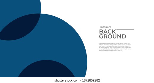 Bright navy blue dynamic vector background with abstract circle. Cover of business presentation banner