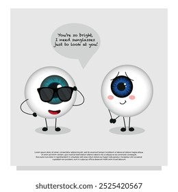 You’re so bright, I need sunglasses just to look at you. Funny nice cartoon cards