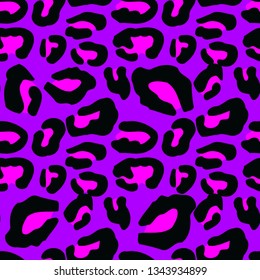 Bright neon animal seamless pattern