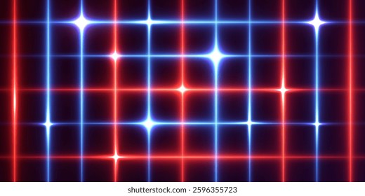 Bright neon background, glare of lines. Vector EPS10