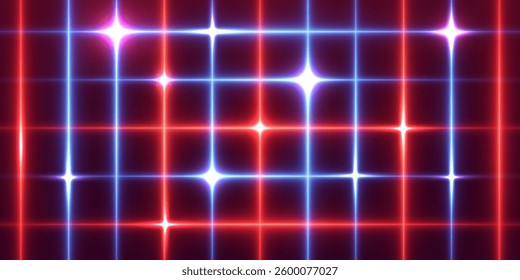 Bright neon background, glare of lines. Vector EPS10