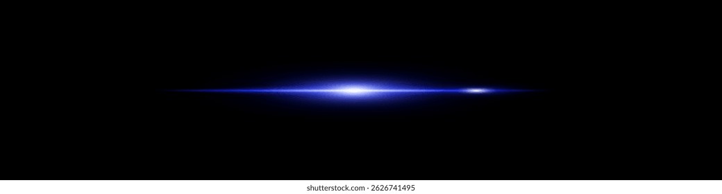 Brilhante luz azul neon flare no fundo escuro. Sequência de brilho energético com borda de movimento afiada.