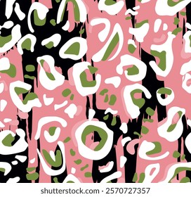 Bright neon colorful seamless leopard print background. Wild exotic animal print design. wallpaper.