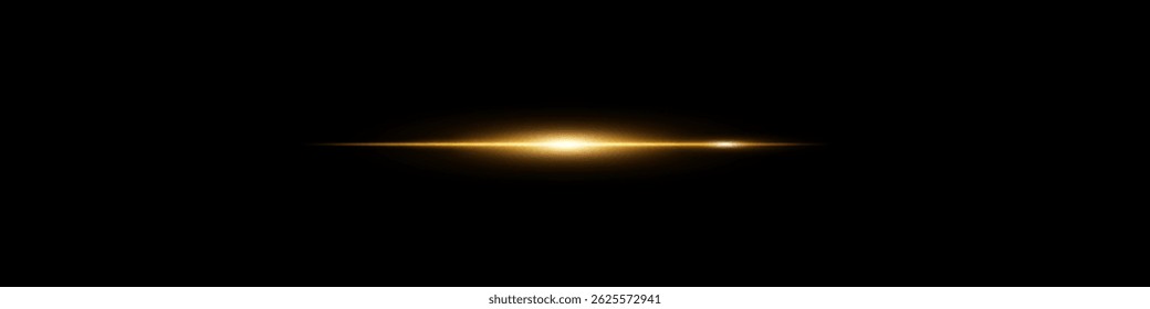 Brilhante luz de neon dourado flare no fundo escuro. Sequência de brilho energético com borda de movimento afiada.
