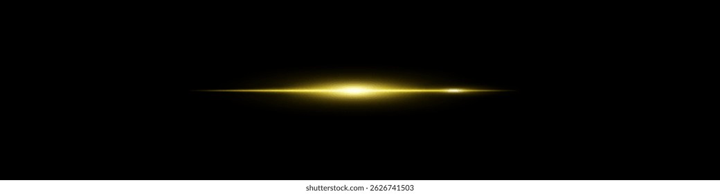 Brilhante luz de neon dourado flare no fundo escuro. Sequência de brilho energético com borda de movimento afiada.