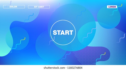 Bright Neon Gradient Overlay Futuristic Vector Pattern. Iridescent Geometric Simple Landing Page Design. Retro Circles Tech Fluid Color Glitch Cover. Glam Funky Festival Poster Internet Background