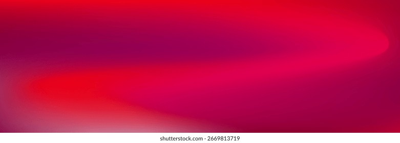 Fondo de líneas Horizontales de neón brillante. Ilustración de superficie lisa vívida de color de sangre. Malla de degradado ondulado en blanco vívido. Malla de degradado ondulado oscuro rojo vibrante. Fondo de moda de rosa de neón en blanco.