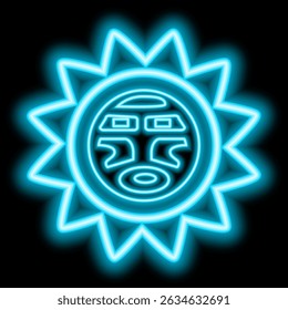 Bright neon image. Neon gradient pattern on a black background. Element of decor. To design. Universal application. Vector illustration
