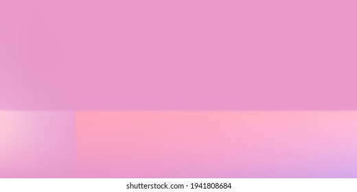 Bright Neon Light Gradient Mesh Screens Illustration. Blank Vivid Pastel Modern Design Backdrop. Violet White Barbie Pink Office Background. Empty Smooth Purple Watercolor Colorful Blurred Texture.