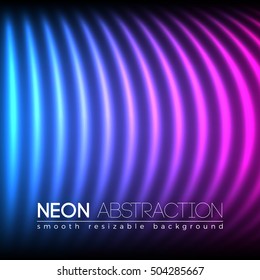 Bright neon lines background with 80s style