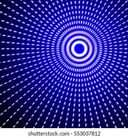 Bright neon lines background with 80s style and short strokes circle.
