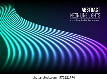 Bright neon lines background with 80s style.