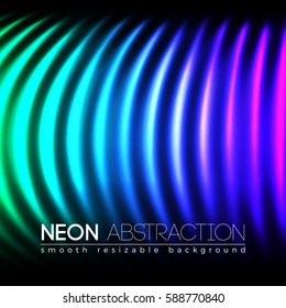 Bright neon lines background with 80s style