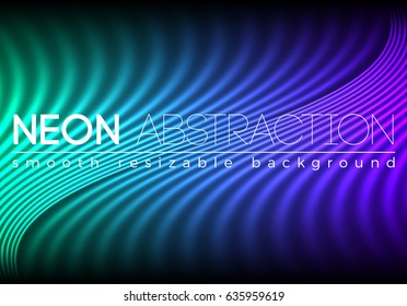 Bright neon lines background with 80s style