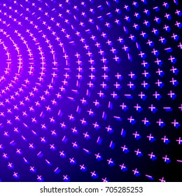 Bright neon lines background with 80s style and short strokes direction